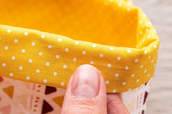 Stoff für den Organizer in Form bringen