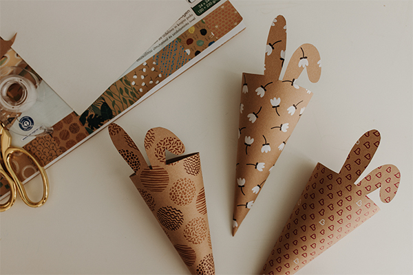 Braune Hasen-Papiertüten