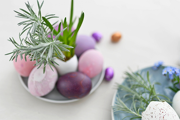 Rosa dekorierte Eier