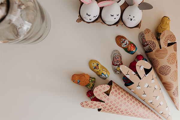 Braune Hasen-Papiertüten