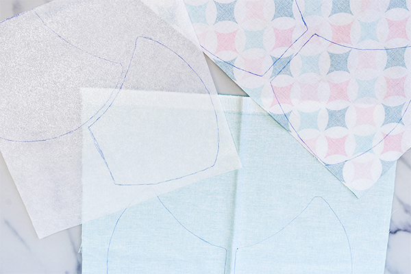 Angezeichneter Stoff