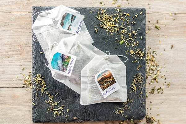 DIY-Teebeutel mit Foto beschriften