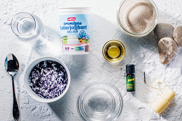 Utensilien für Beton-Duftkerze