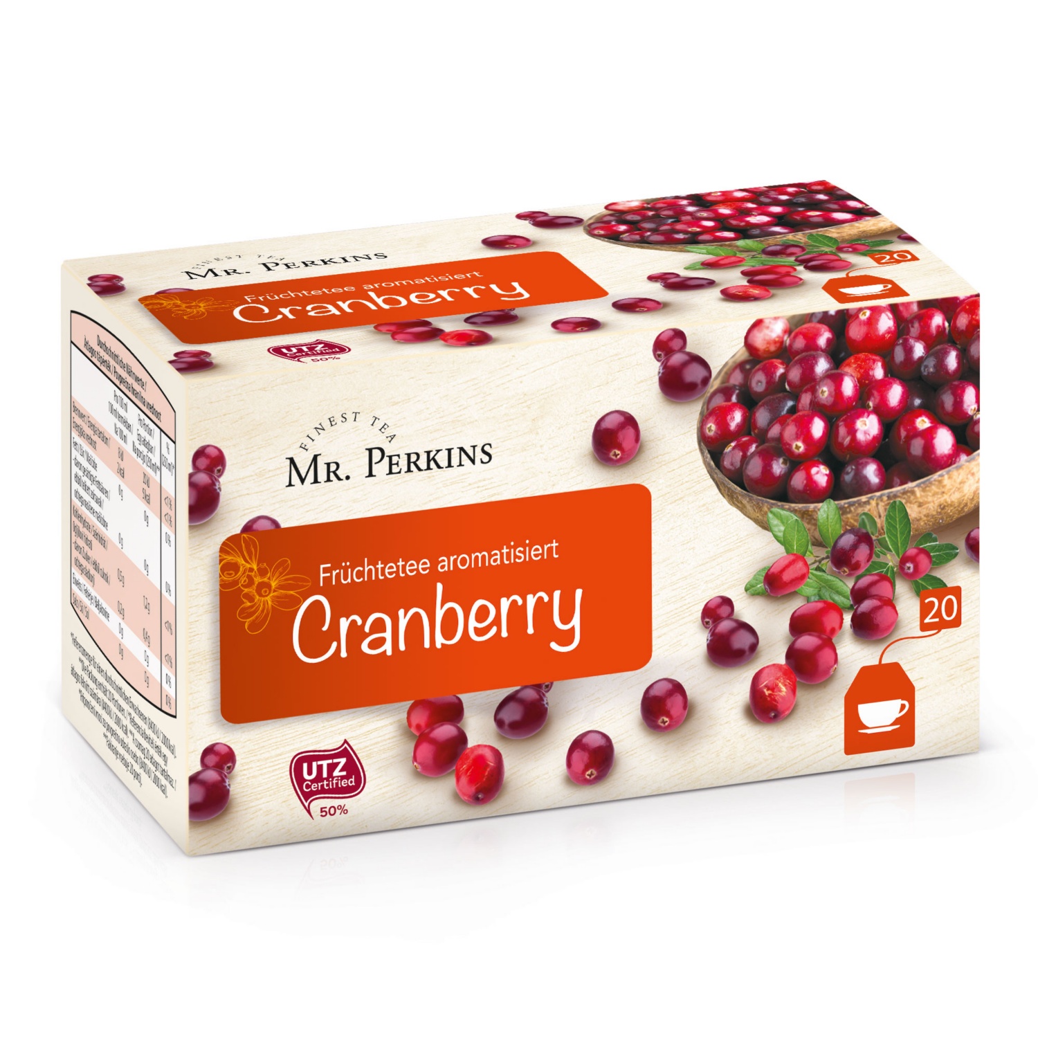MR. PERKINS Premium Tee Superfrucht, Cranberry