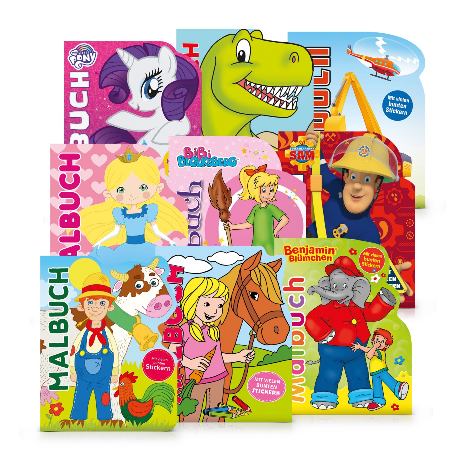 Konturenmalbuch mit Stickern
