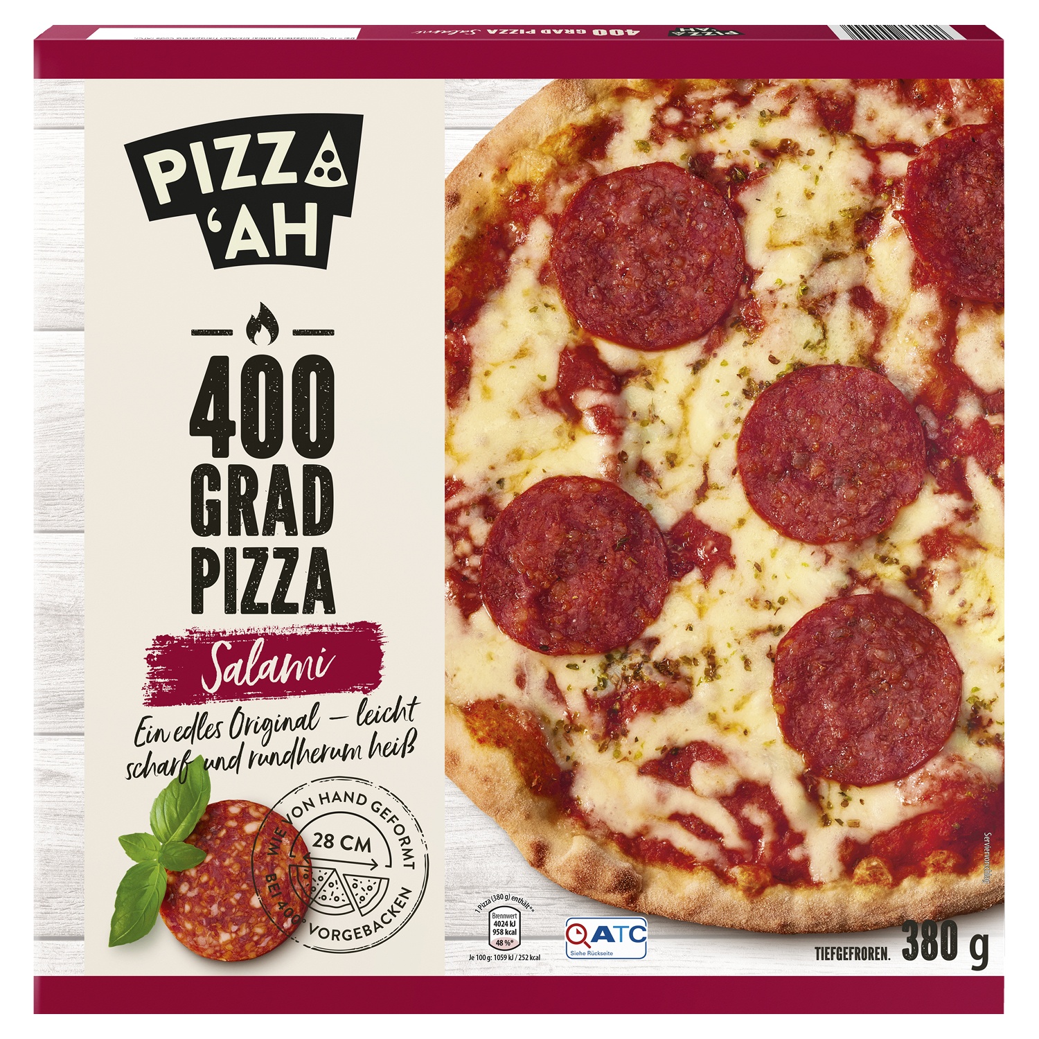 Pizz‘AH 400 Grad Premium Pizza 380 g