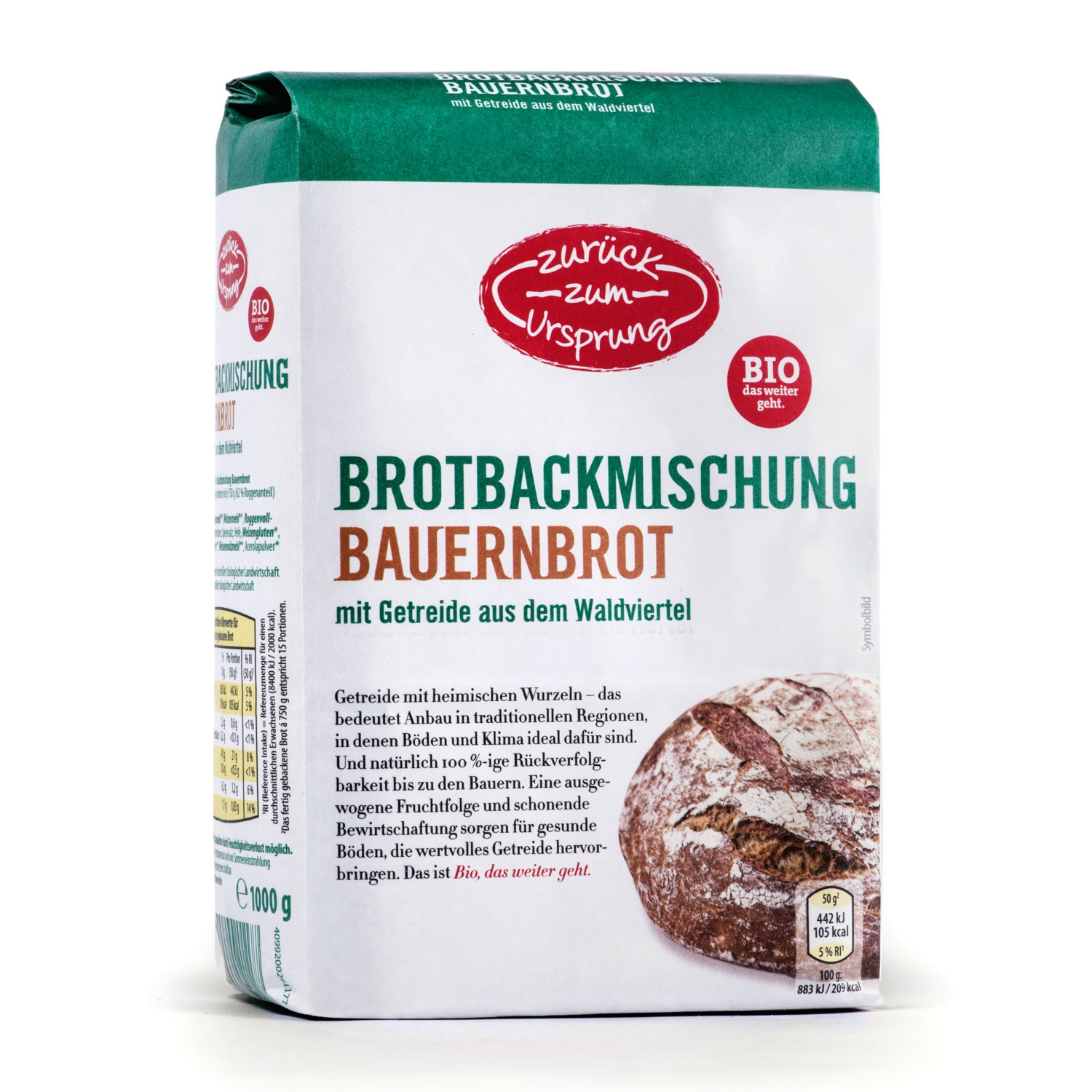 ZURÜCK ZUM URSPRUNG Österr. BIO-Brotbackmischung, Bauernbrot