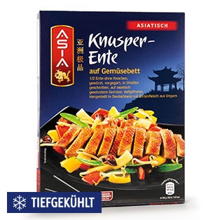 ASIA Knusperente auf Gemüsebett