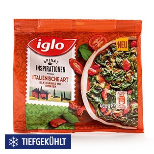 IGLO Blattspinatvariation, Italienisch