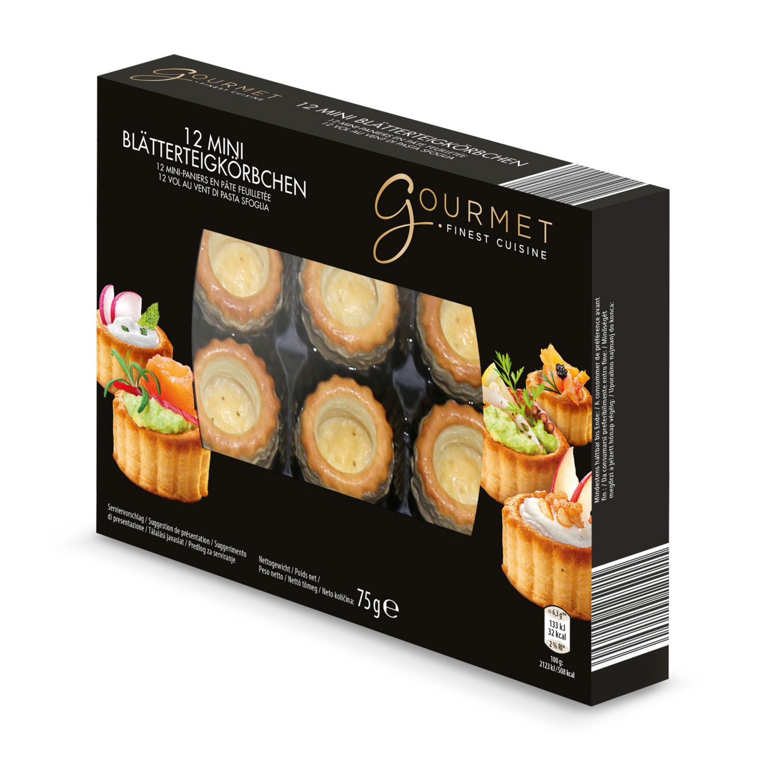 GOURMET Mini-Blätterteigkörbchen