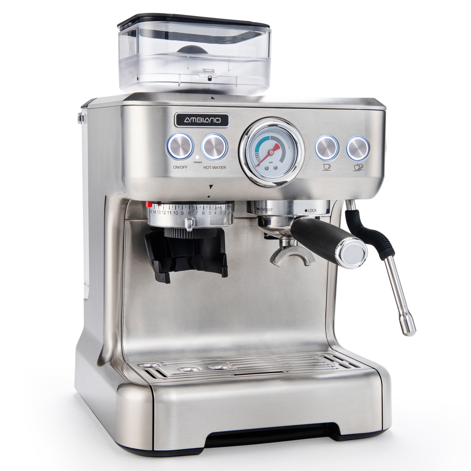 AMBIANO Espresso Maschine mit Mahlwerk