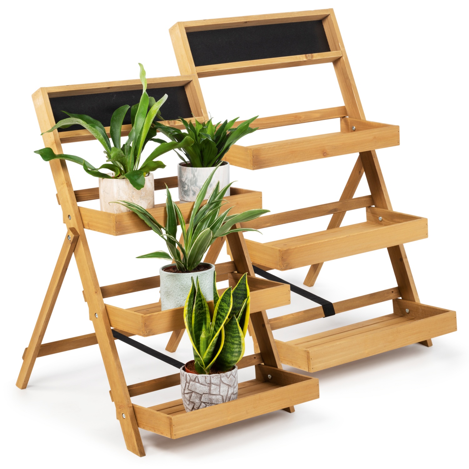GARDENLINE Blumentreppe Holz natur