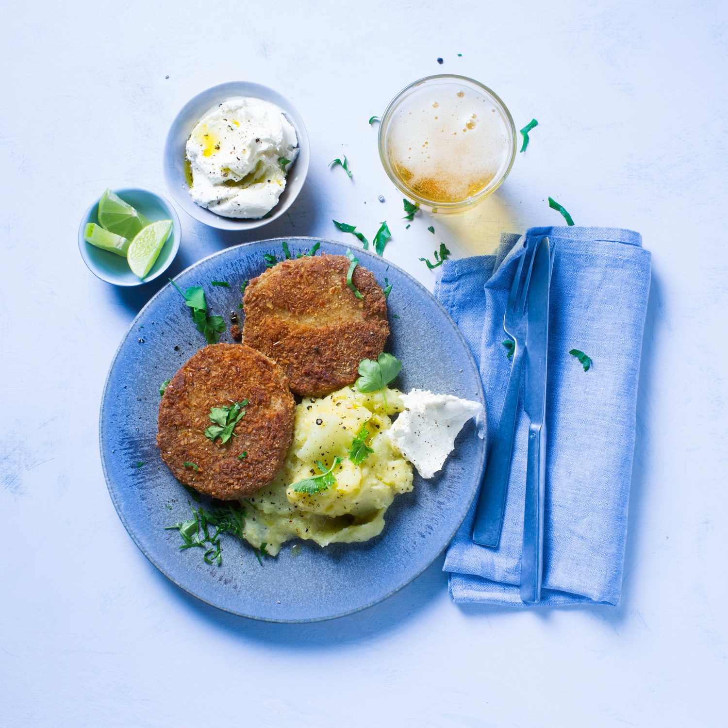 Panierte Kohlrabischnitzel mit Kartoffel-Kohlrabi-Stampf | ALDI Rezeptwelt