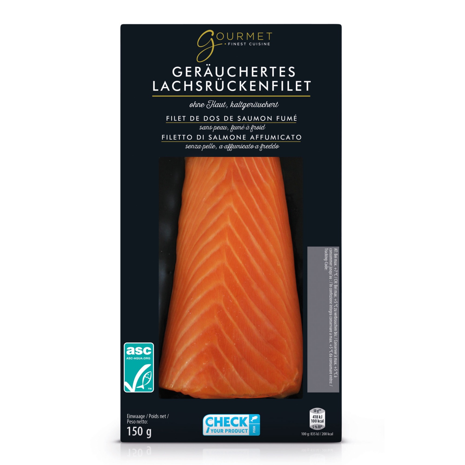 GOURMET ASC Geräuchertes Lachsrückenfillet