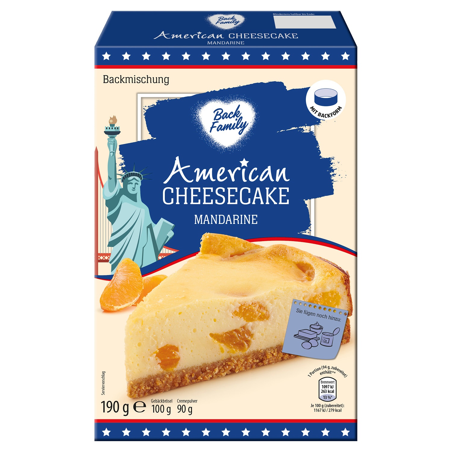Back Family American Cheesecake 190 g