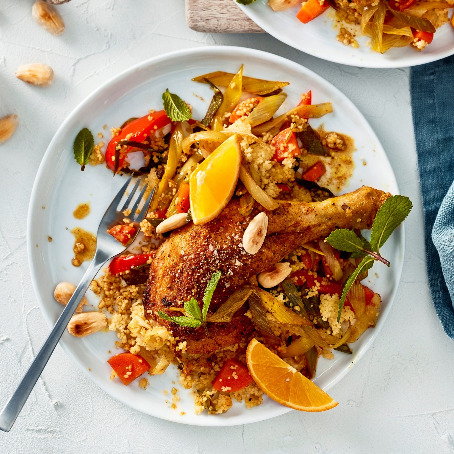 Hähnchenschenkel aus dem Ofen mit Gemüse-Couscous | ALDI Rezeptwelt