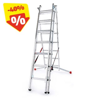 HAILO Aluminium Kombileiter 3-teilig