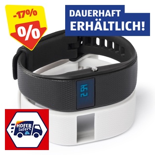 CRANE CONNECT Fitnessarmband mit Pulsmessung, Weiß/Schwarz