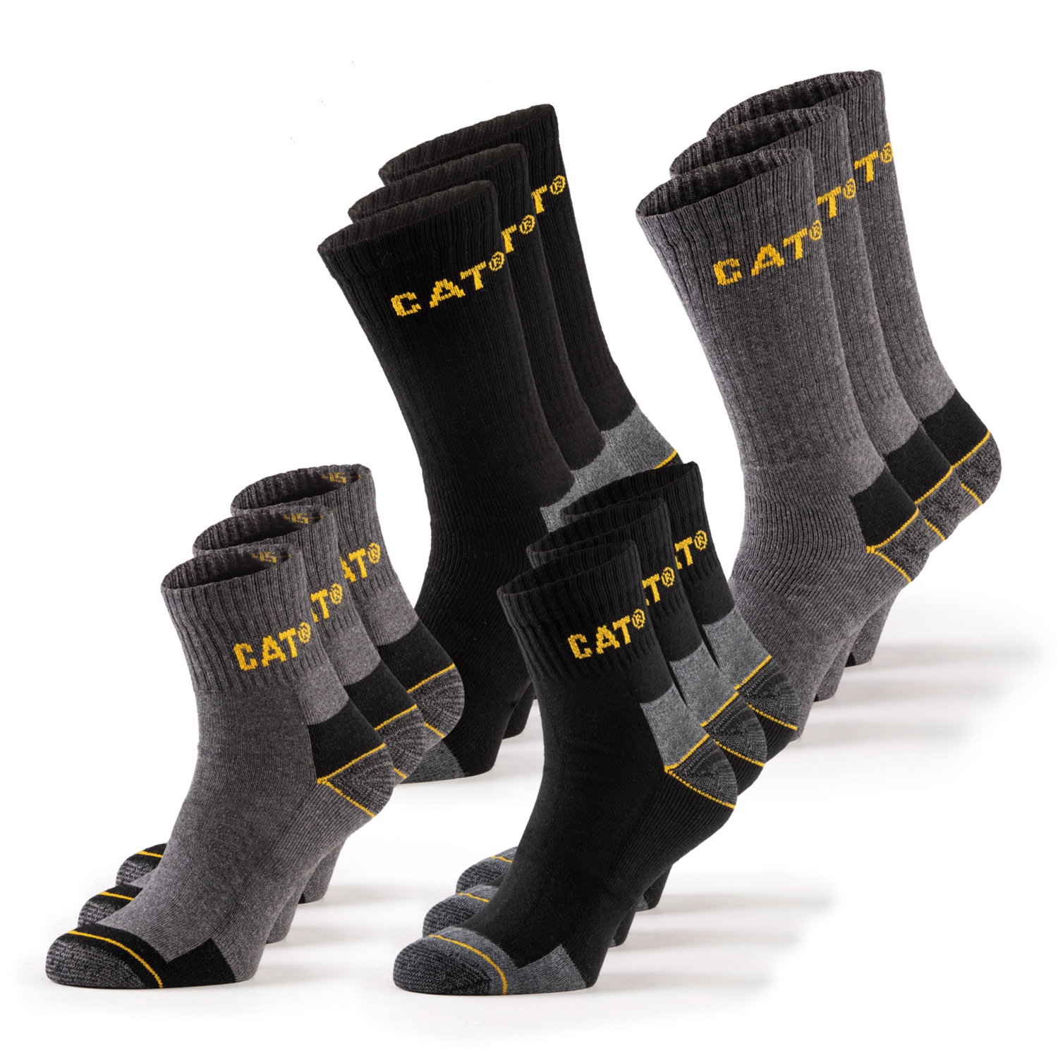 CATERPILLAR Damen-/Herren-Arbeitssocken, 3er