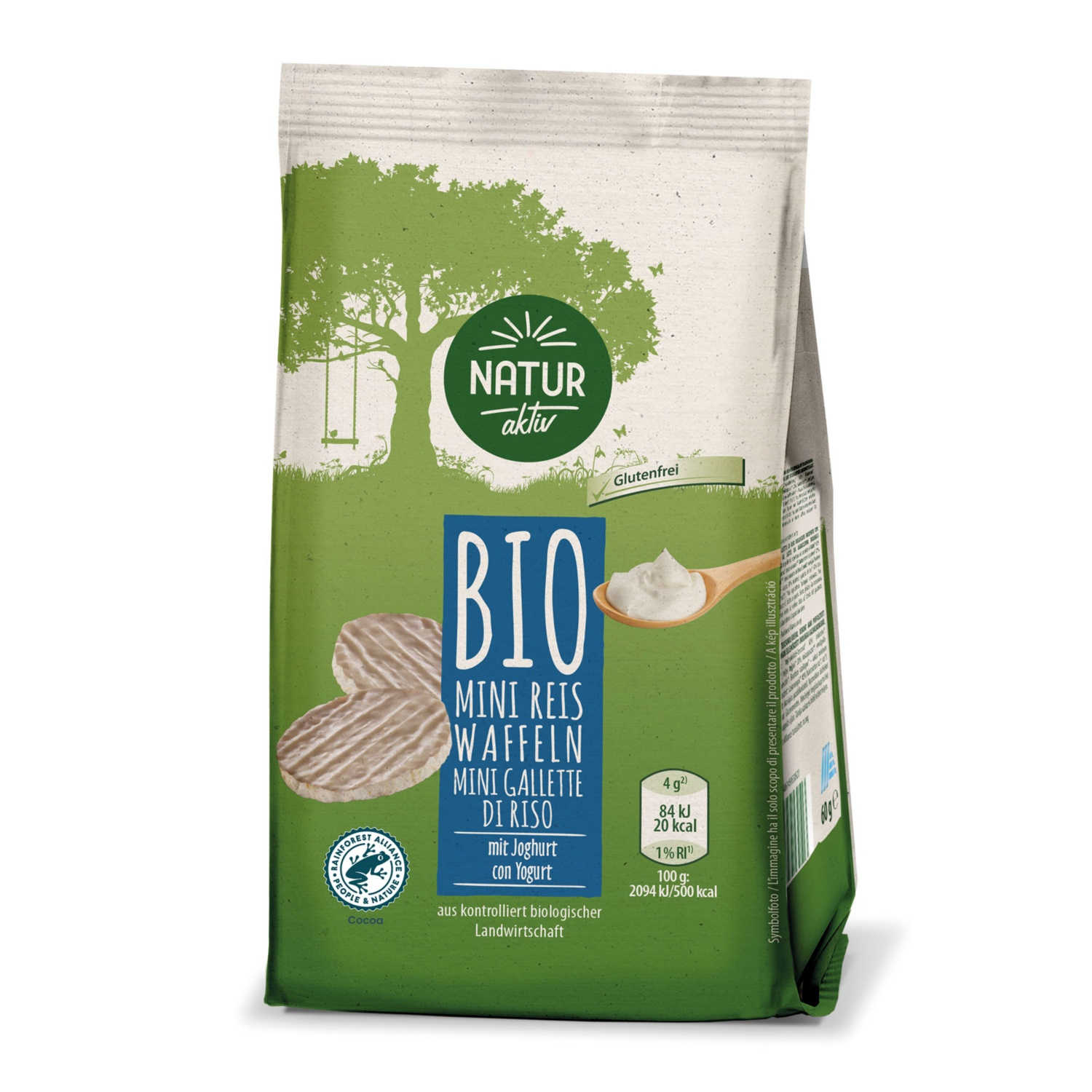 NATUR AKTIV Mini Reiswaffeln, Joghurt
