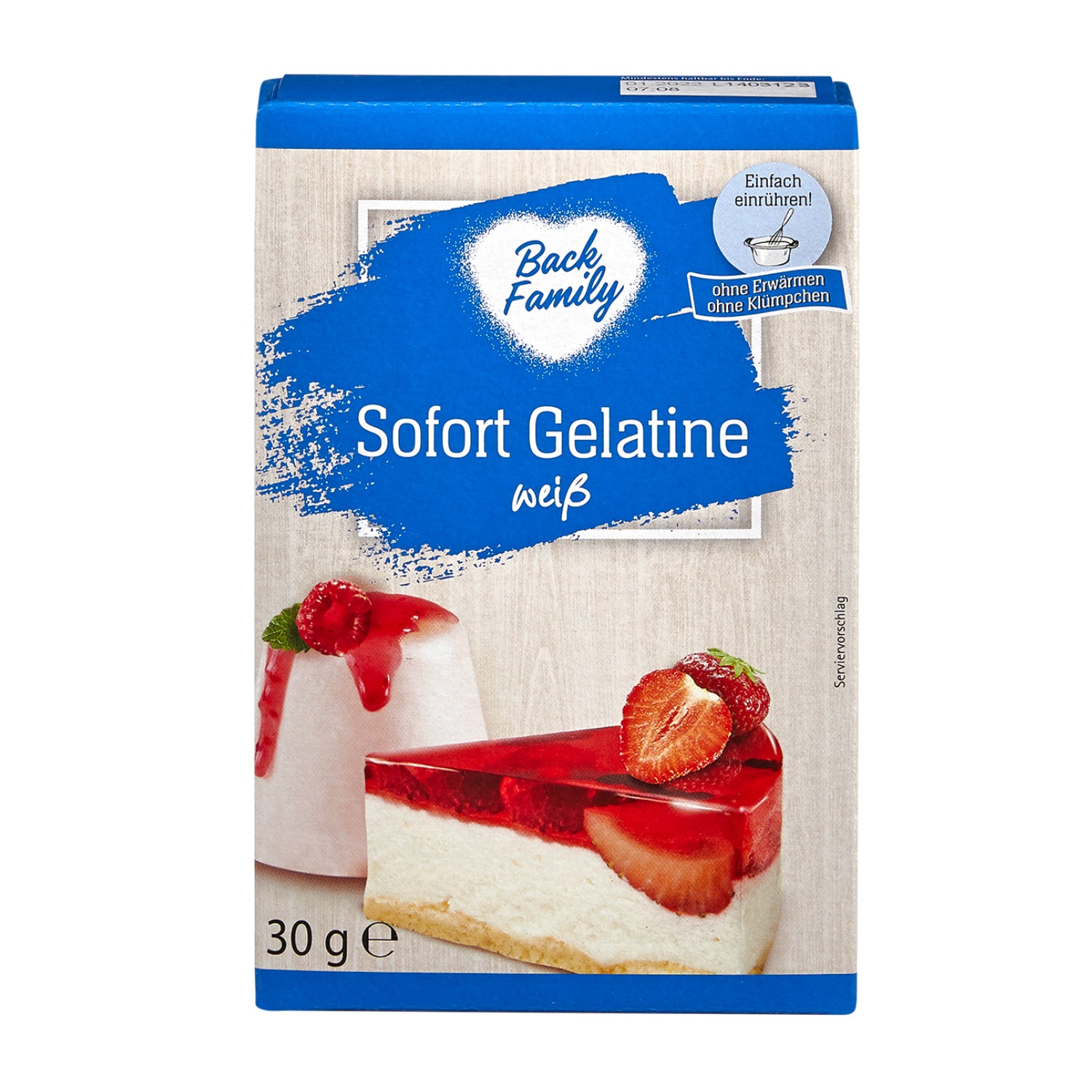 BACK FAMILY Sofort Gelatine 30 g