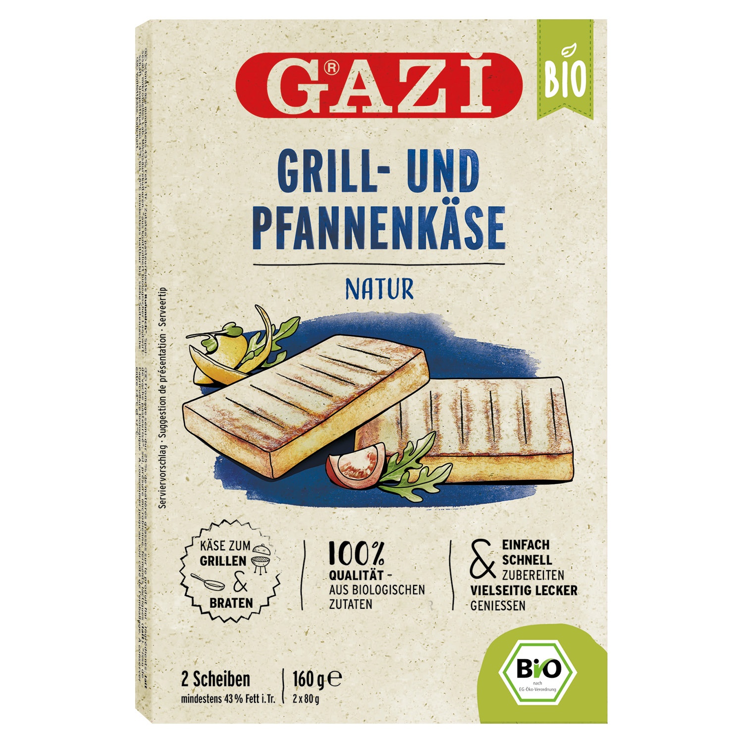 GAZi® Bio-Grill- und Pfannenkäse 160 g