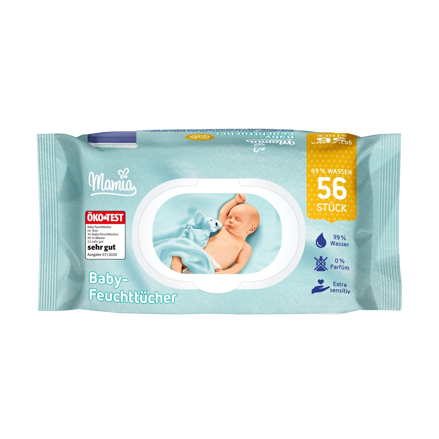 MAMIA Baby-Feuchttücher 99 % Wasser