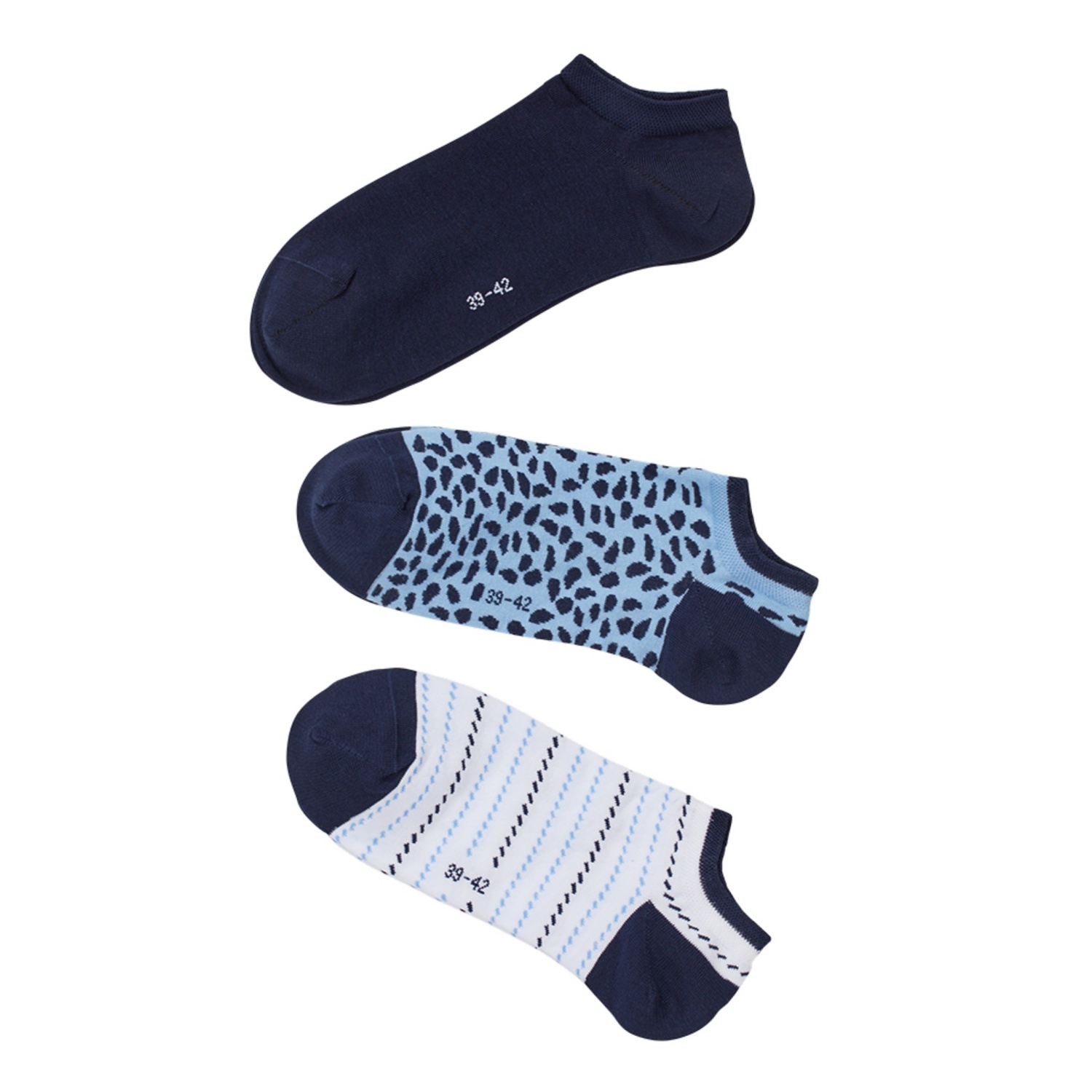 BLUE MOTION Damen Sneaker-Socken, 3er-Set