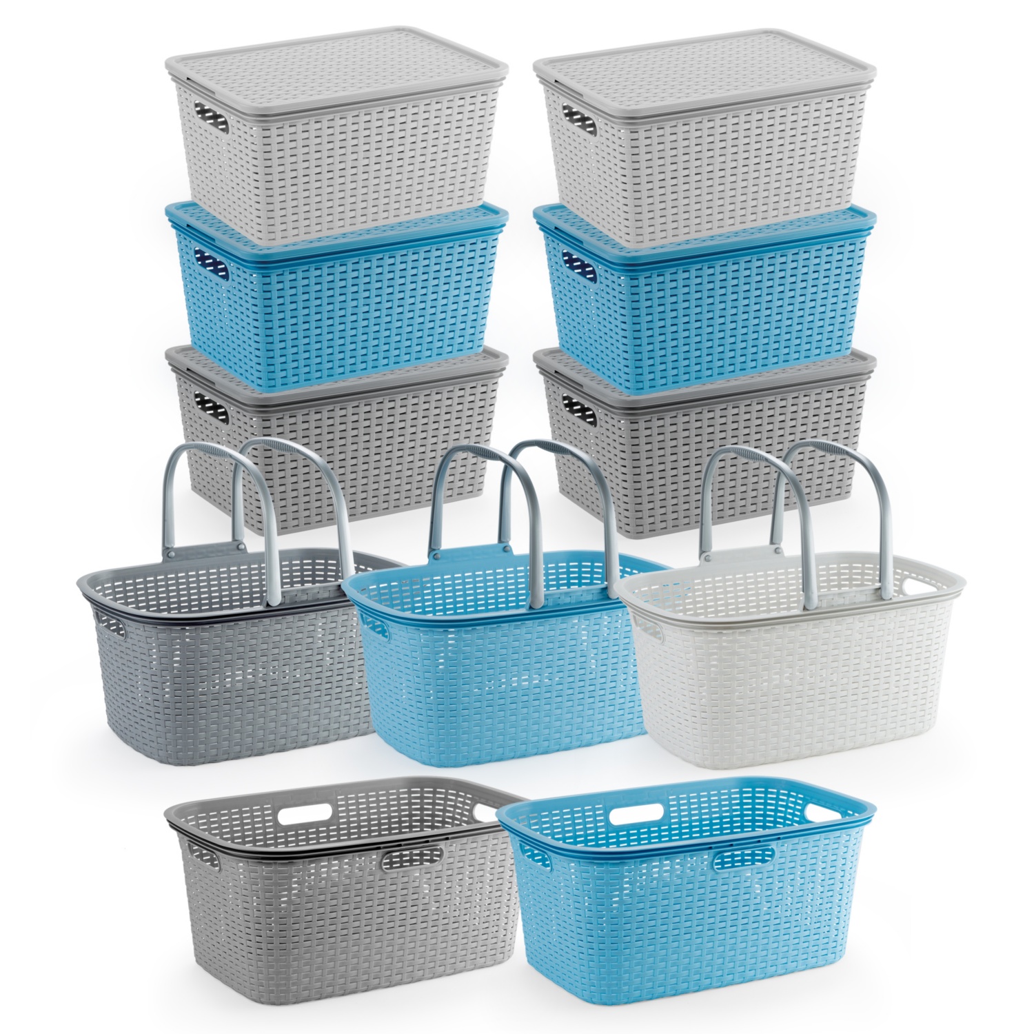 EASYHOME Körbe in Rattan-Optik