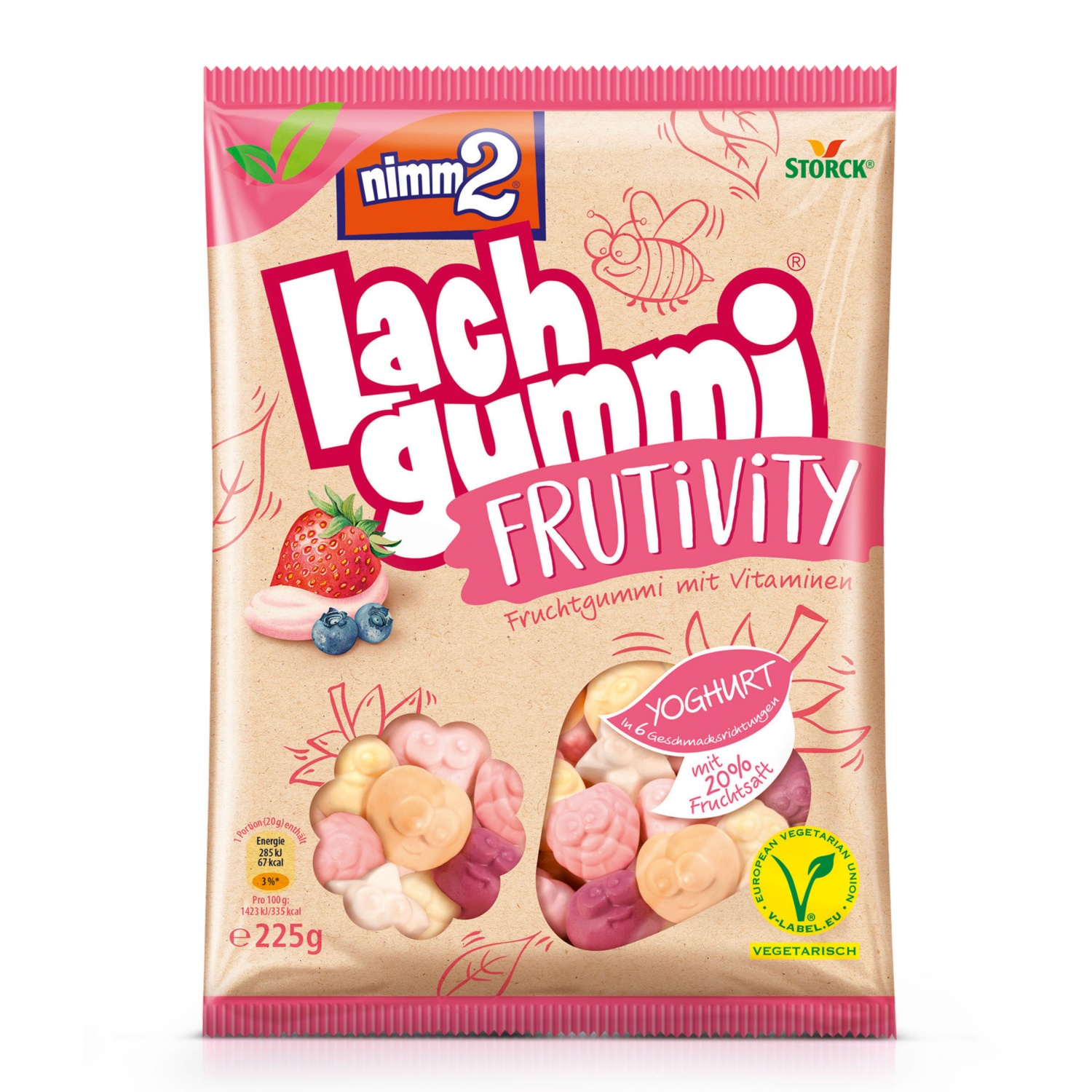 NIMM 2 Lachgummi Frutivity, Yoghurt