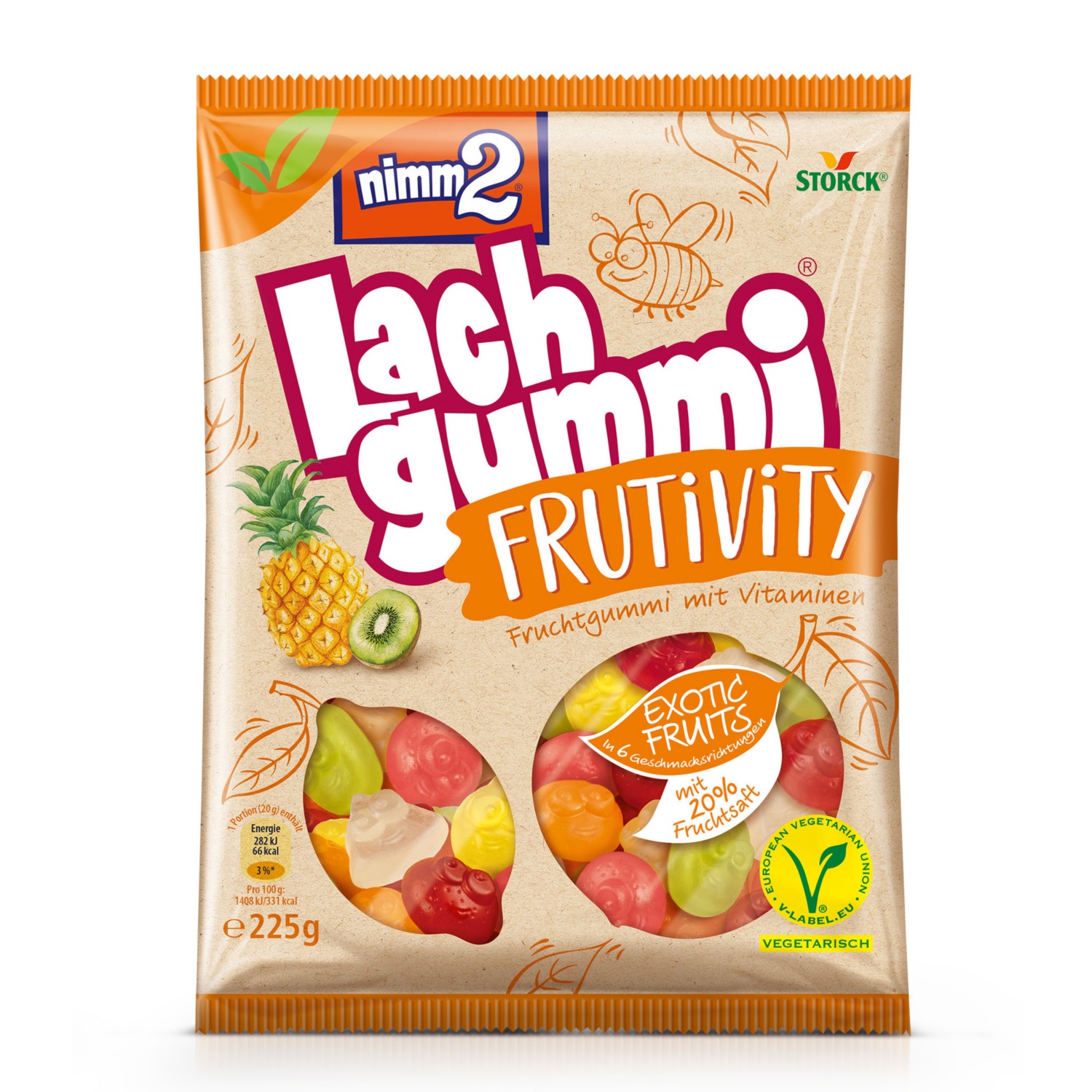 NIMM 2 Lachgummi Frutivity, Exotic Fruits