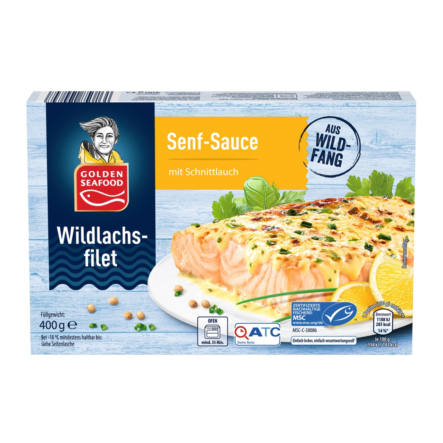 GOLDEN SEAFOOD Wildlachsfilet mit Sauce 400 g | ALDI SÜD