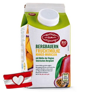 ZURÜCK ZUM URSPRUNG BIO-Fruchtmolke, Mango-Maracuja