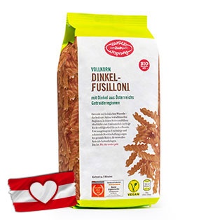 ZURÜCK ZUM URSPRUNG Österr. BIO-Dinkel-Vollkorn-Teigwaren, Fusilloni