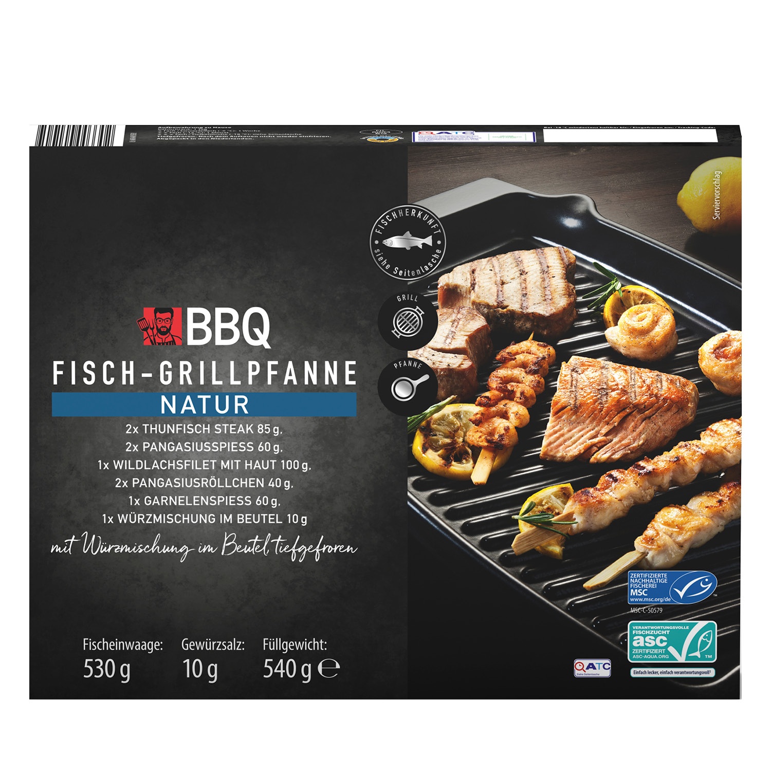 BBQ Fisch-Grillpfanne 540 g