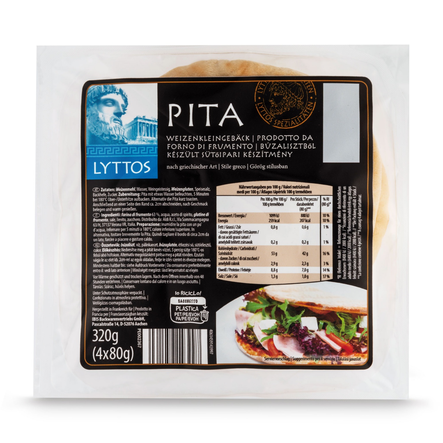 LYTTOS Pitabrot
