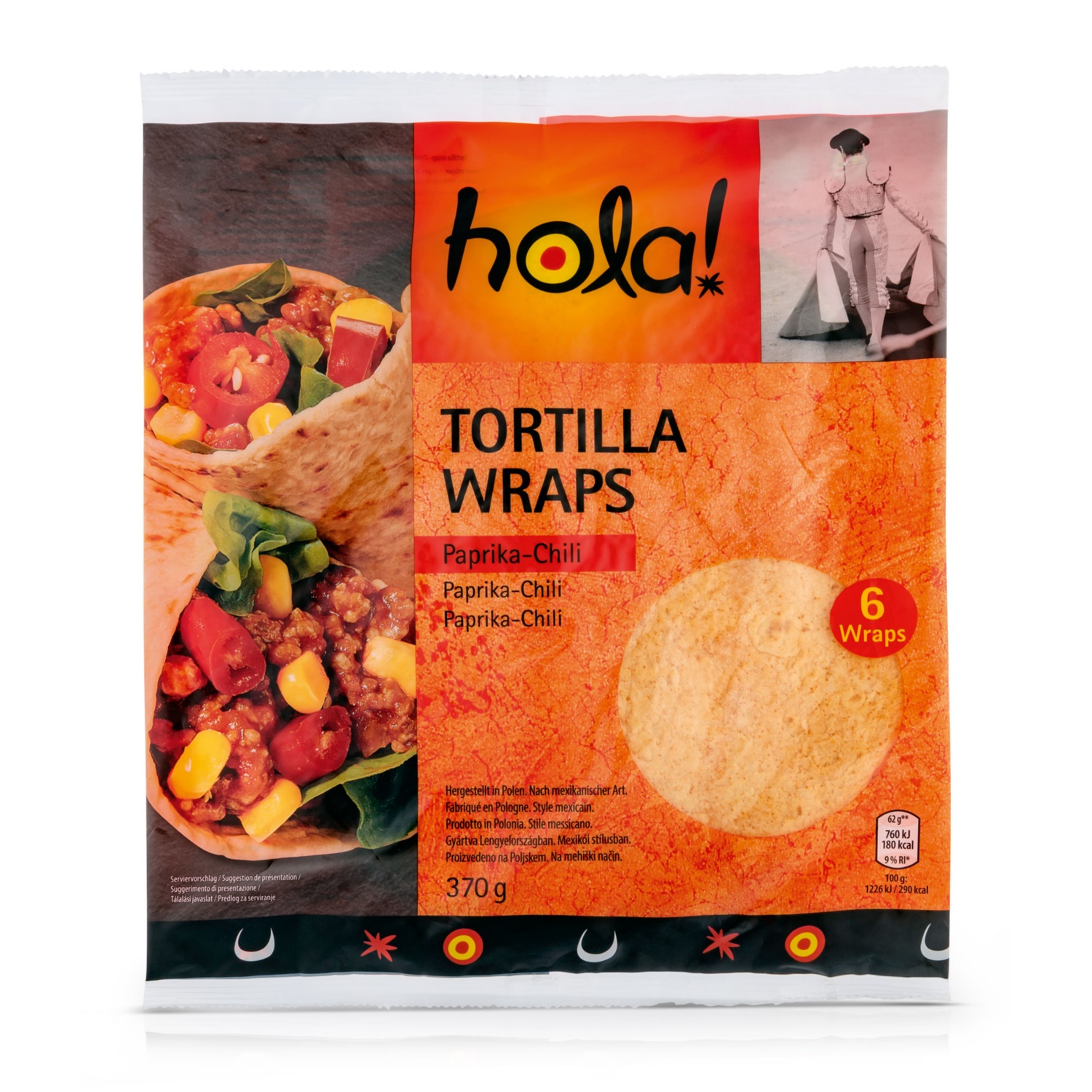 HOLA! Tortilla Wraps Mexico, Chili
