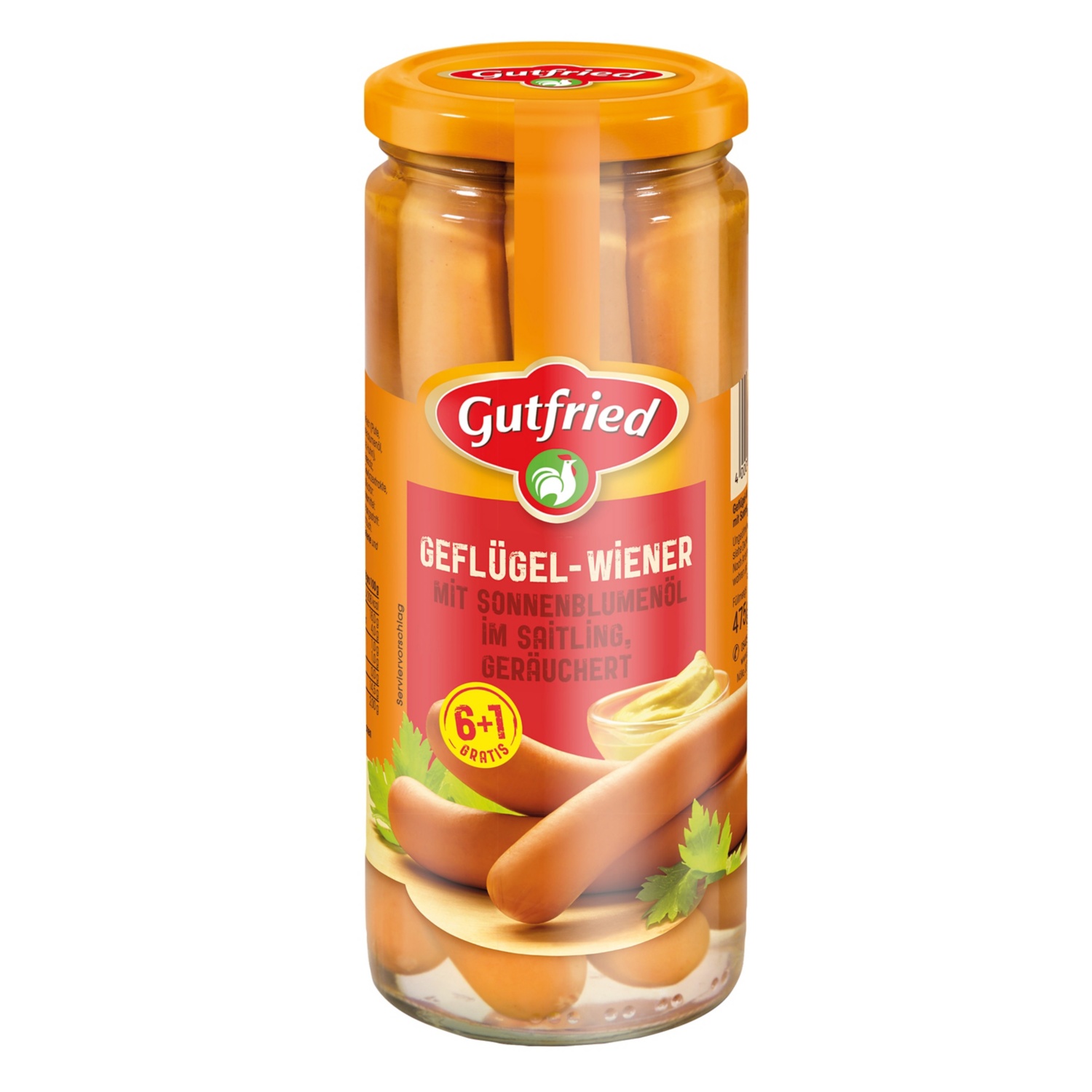 Gutfried Geflügel-Wiener 6 + 1 gratis 550 g
