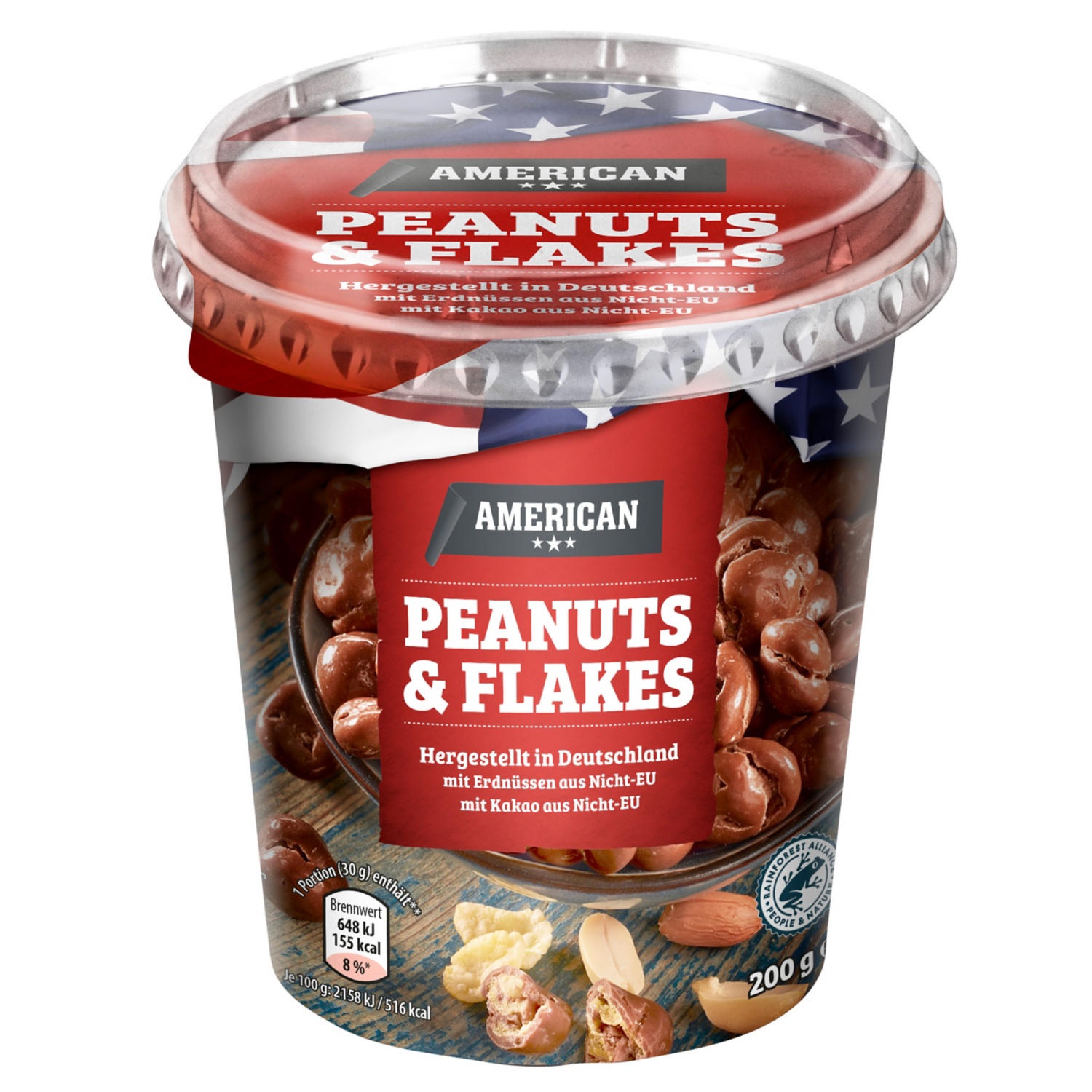 AMERICAN Peanuts & Flakes 200 g