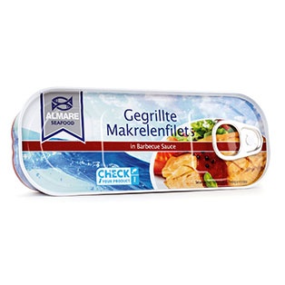 ALMARE SEAFOOD Gegrillte Makrelenfilets, BBQ-Sauce