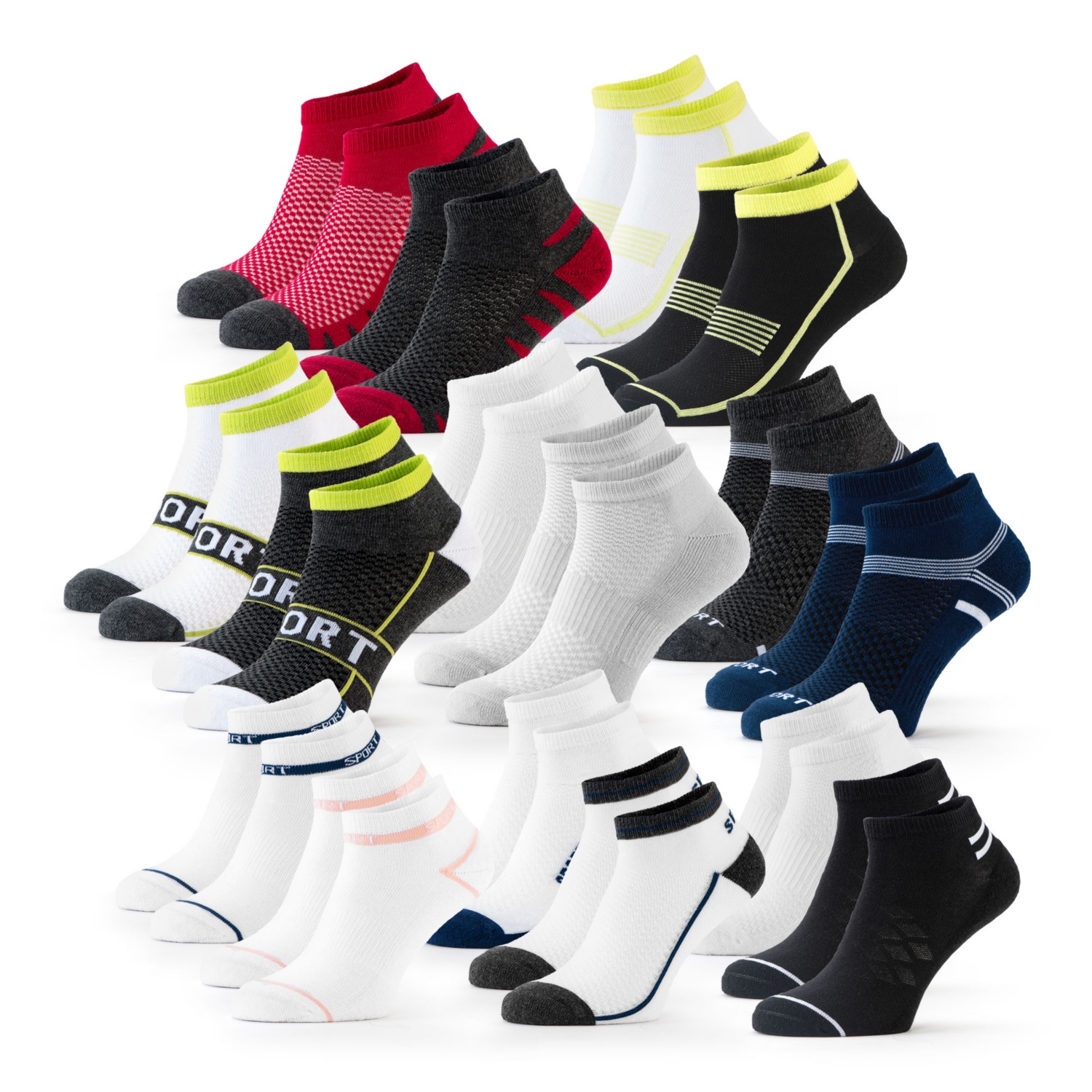 CRANE Damen/Herren-Sportsocken Doppelpkg.
