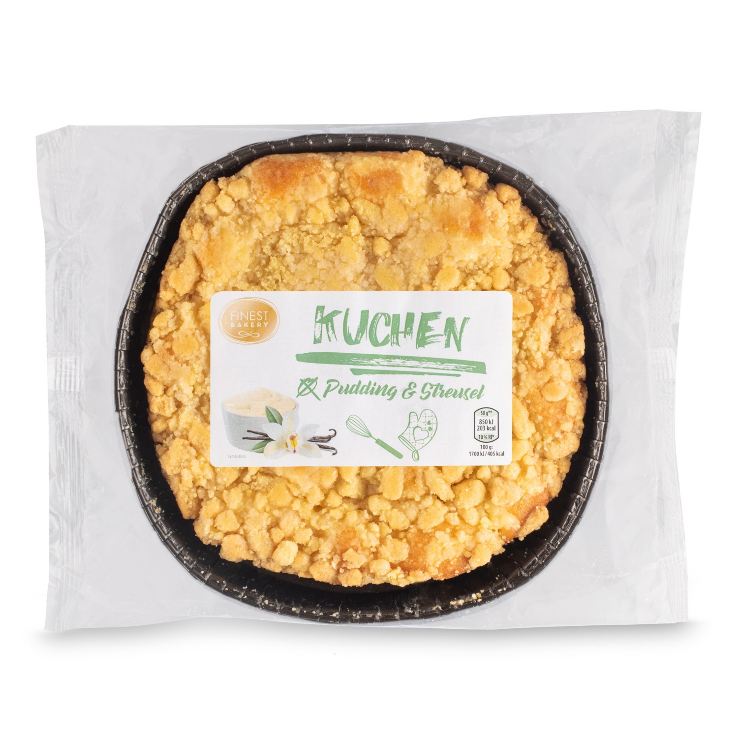 FINEST BAKERY Pudding-Streuselkuchen