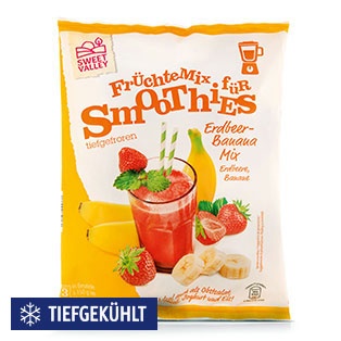 Früchtemix für Smoothies, Erdbeer-Banana Mix