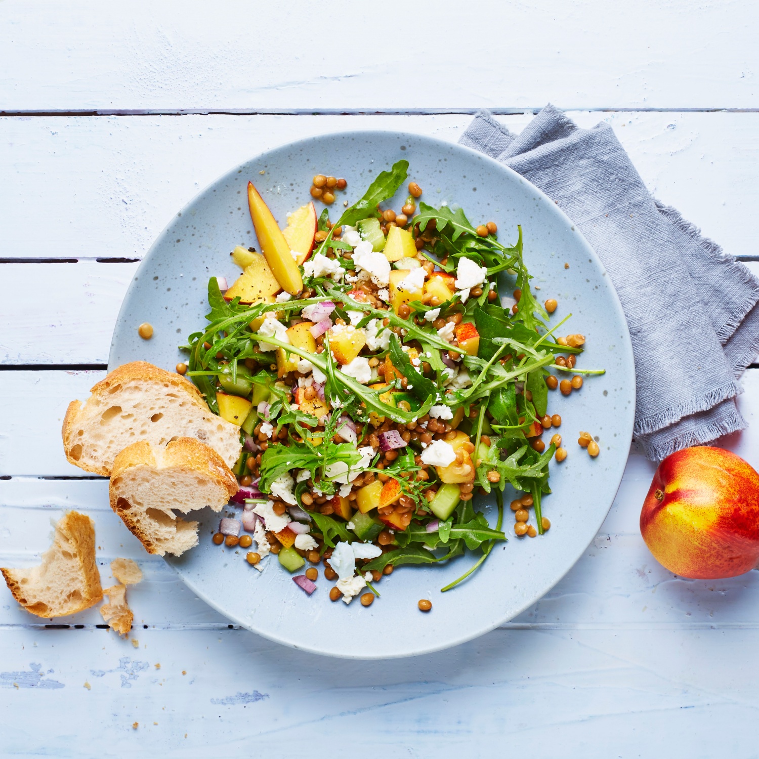 Nektarinen Linsensalat Aldi Rezeptwelt 