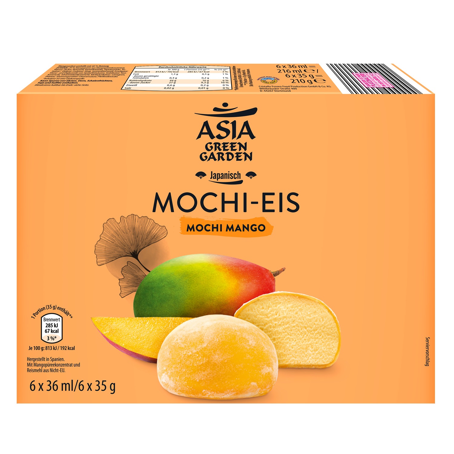 Asia Green Garden Mochi Eis 216 Ml Aldi Sud