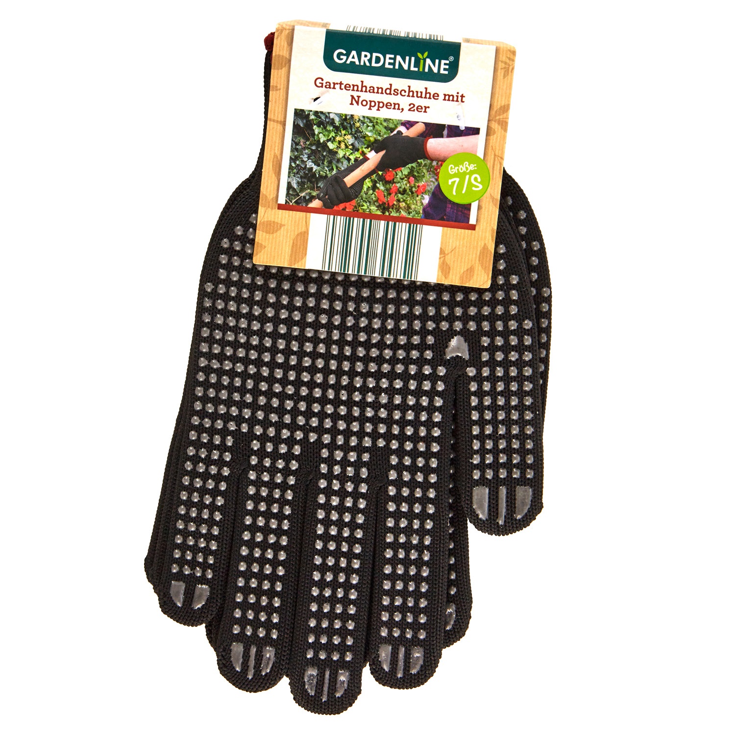 GARDENLINE® Gartenhandschuhe mit Noppen, 2 Paar