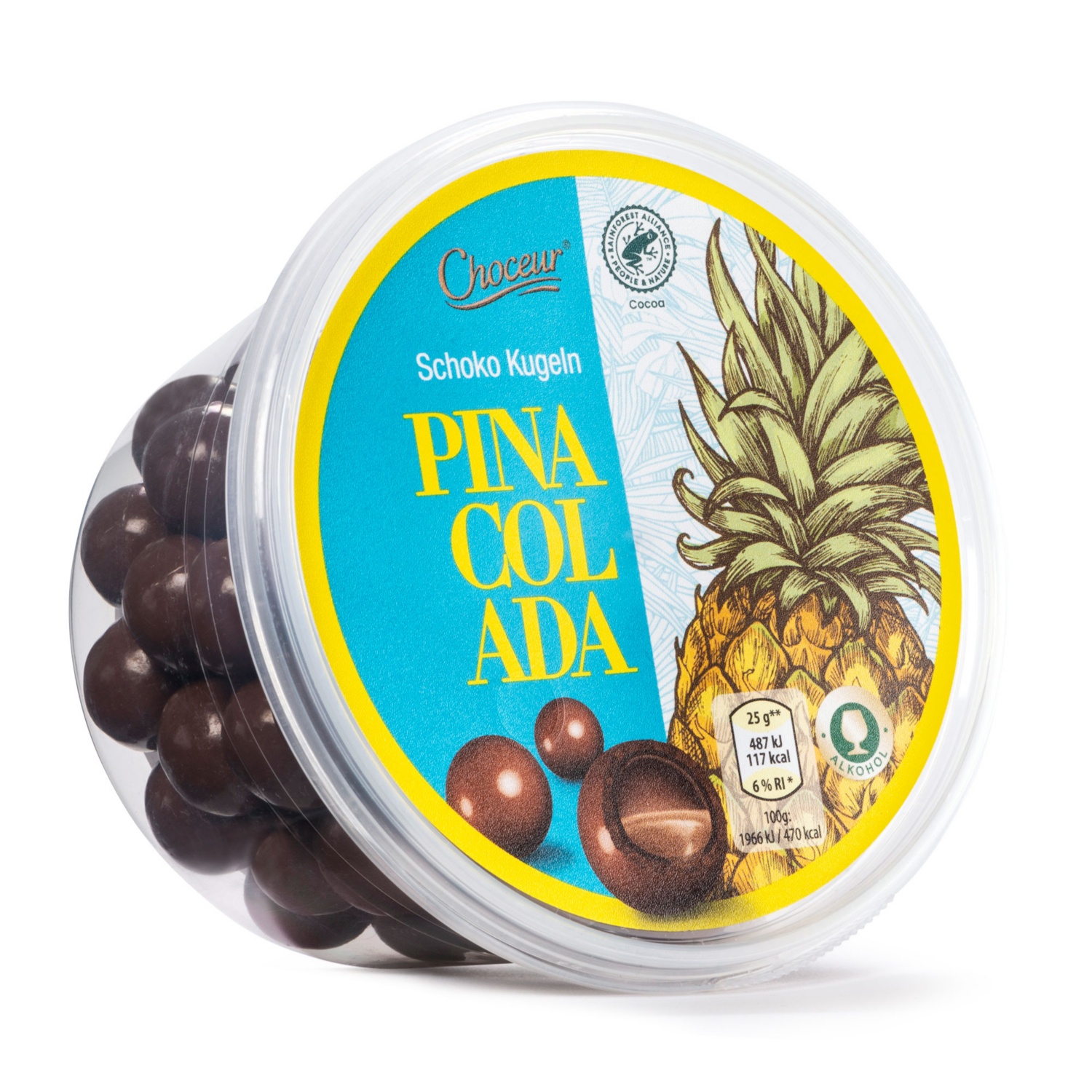 CHOCEUR Töltött csokoládédrazsé, Pina Colada, 300 g