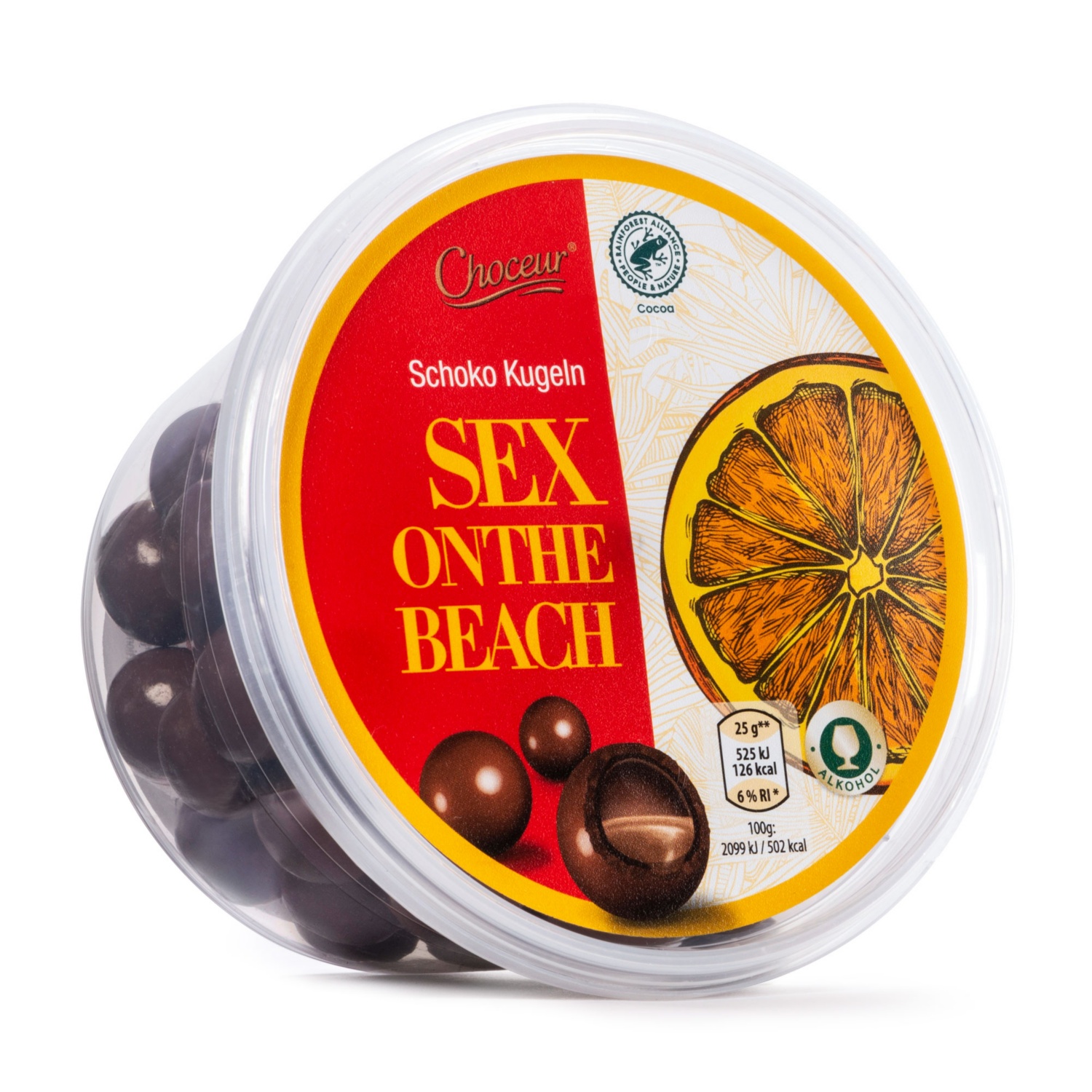 CHOCEUR Schoko-Kugeln mit Cocktailfüllung, Sex on the beach