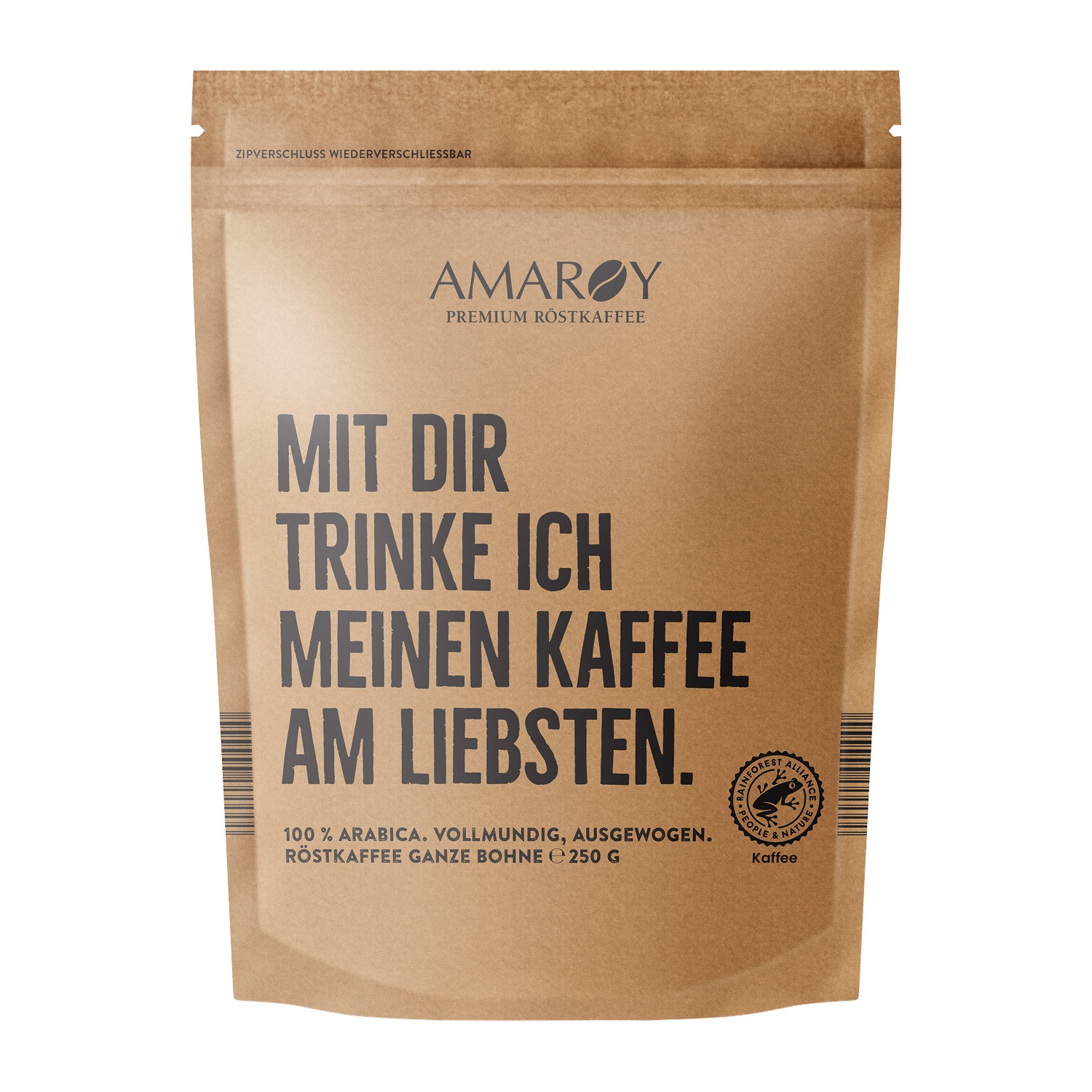AMAROY Ganze Kaffeebohnen im Papier-Doybag 250 g