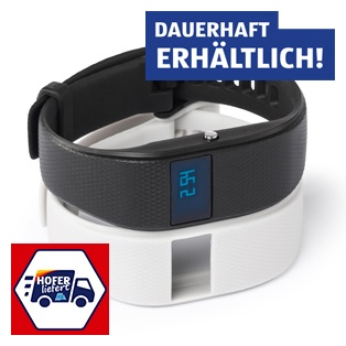 CRANE CONNECT Fitnessarmband mit Pulsmessung, Weiß/Schwarz